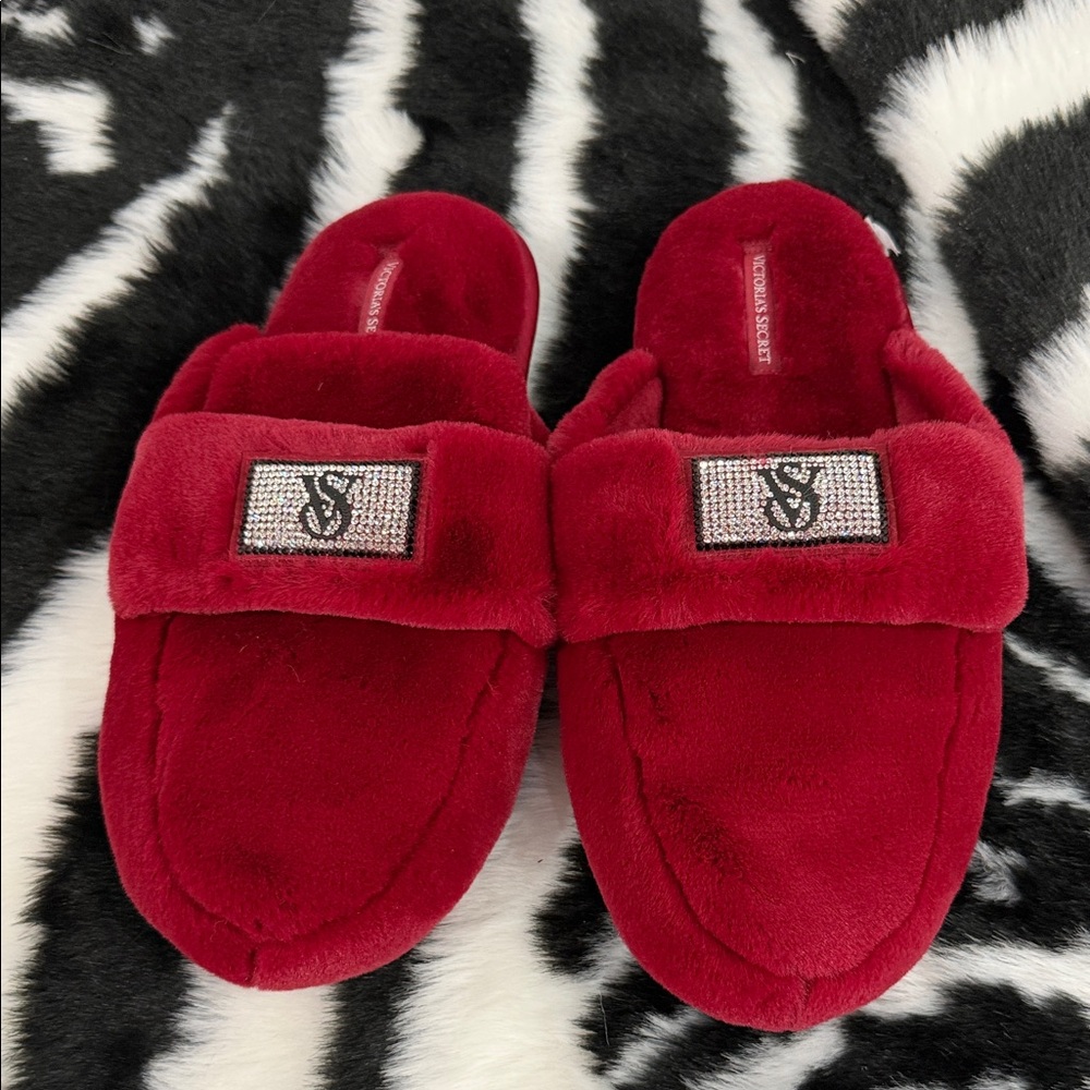 Victoria's Secret Red Plush Slippers
